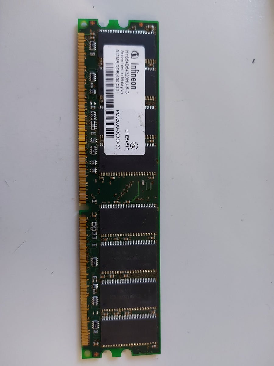 Infineon 512MB PC3200 DDR-400MHz non-ECC Unbuffered 184P DIMM HYS64D64320HU-5-C