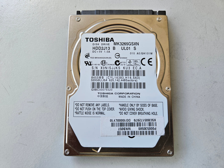 Toshiba 320GB 5400RPM SATA 2.5in HDD ( MK3265GSXN ) REF