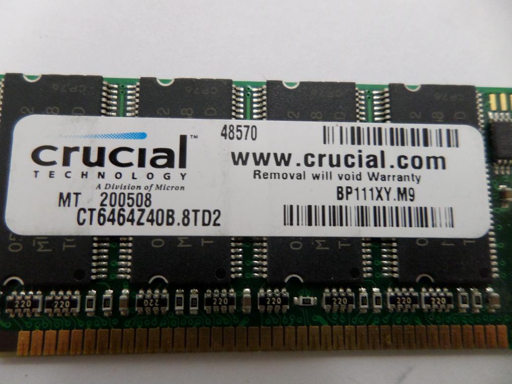 PR23510_MT8VDDT6464AG-40BD1_Micron/Crucial 512MB PC3200 DDR-400MHz 184Pin DIMM - Image3