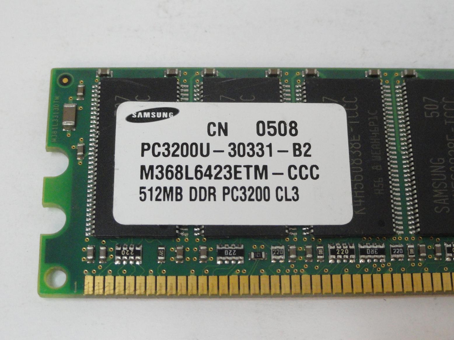 Samsung 512MB PC3200 DDR-400MHz DIMM RAM ( M368L6423ETM-CCC ) REF