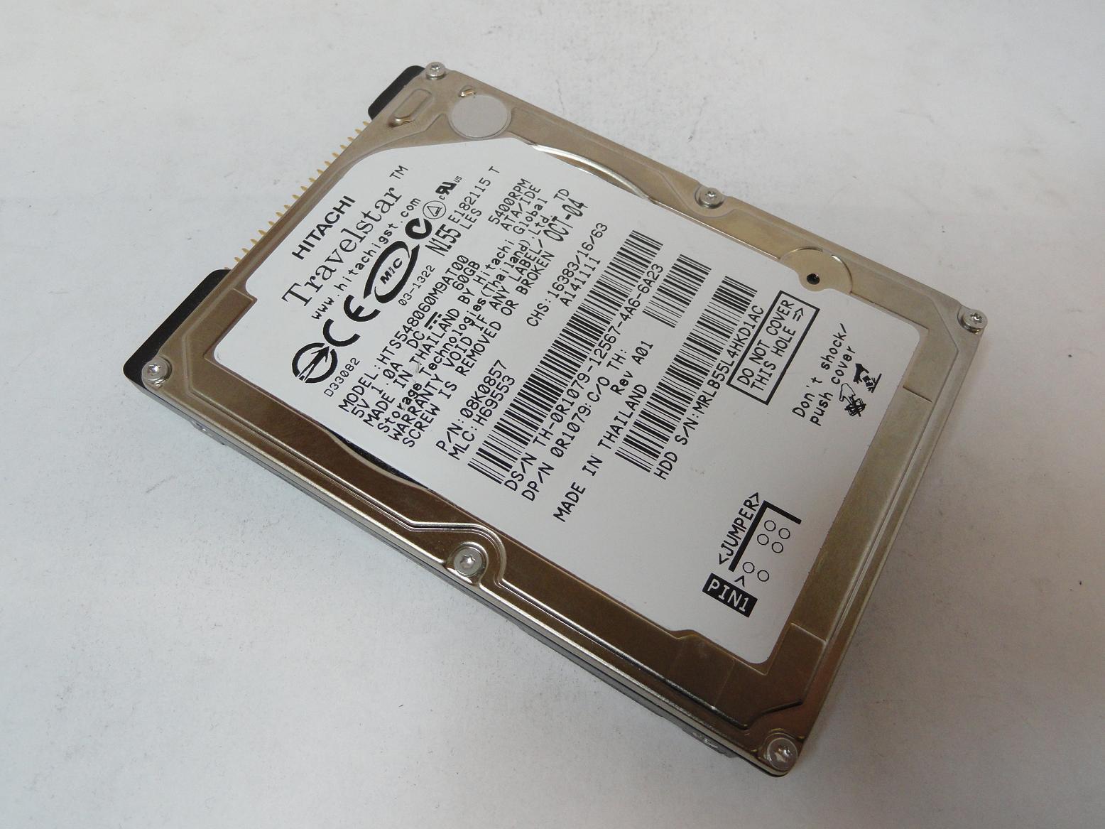 08K0857 - Hitachi Dell 60GB IDE 5400rpm 2.5in Travelstar HDD - USED