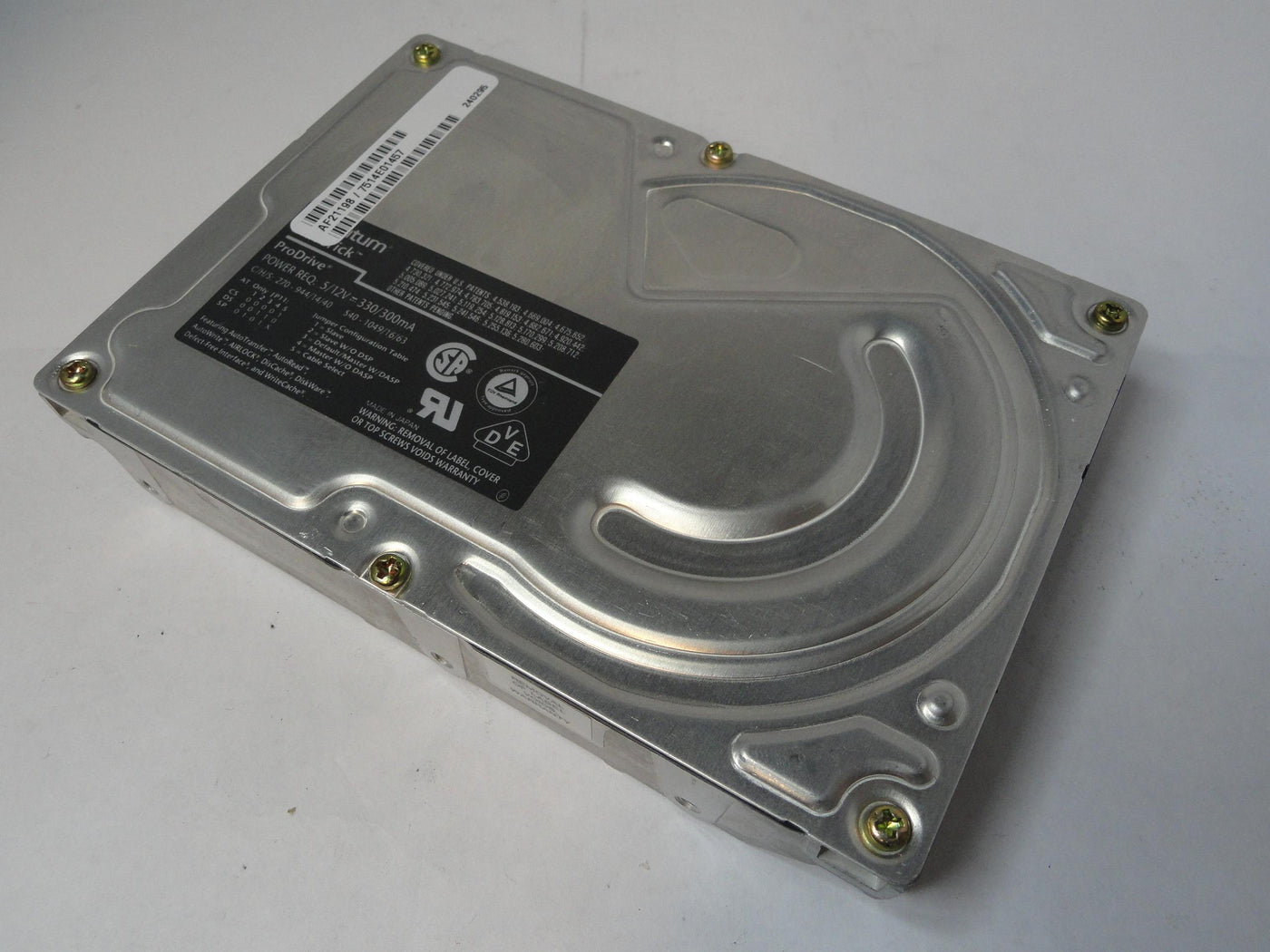 Quantum 540Mb IDE 4200rpm 3.5in HDD ( MV54A211 ) REF