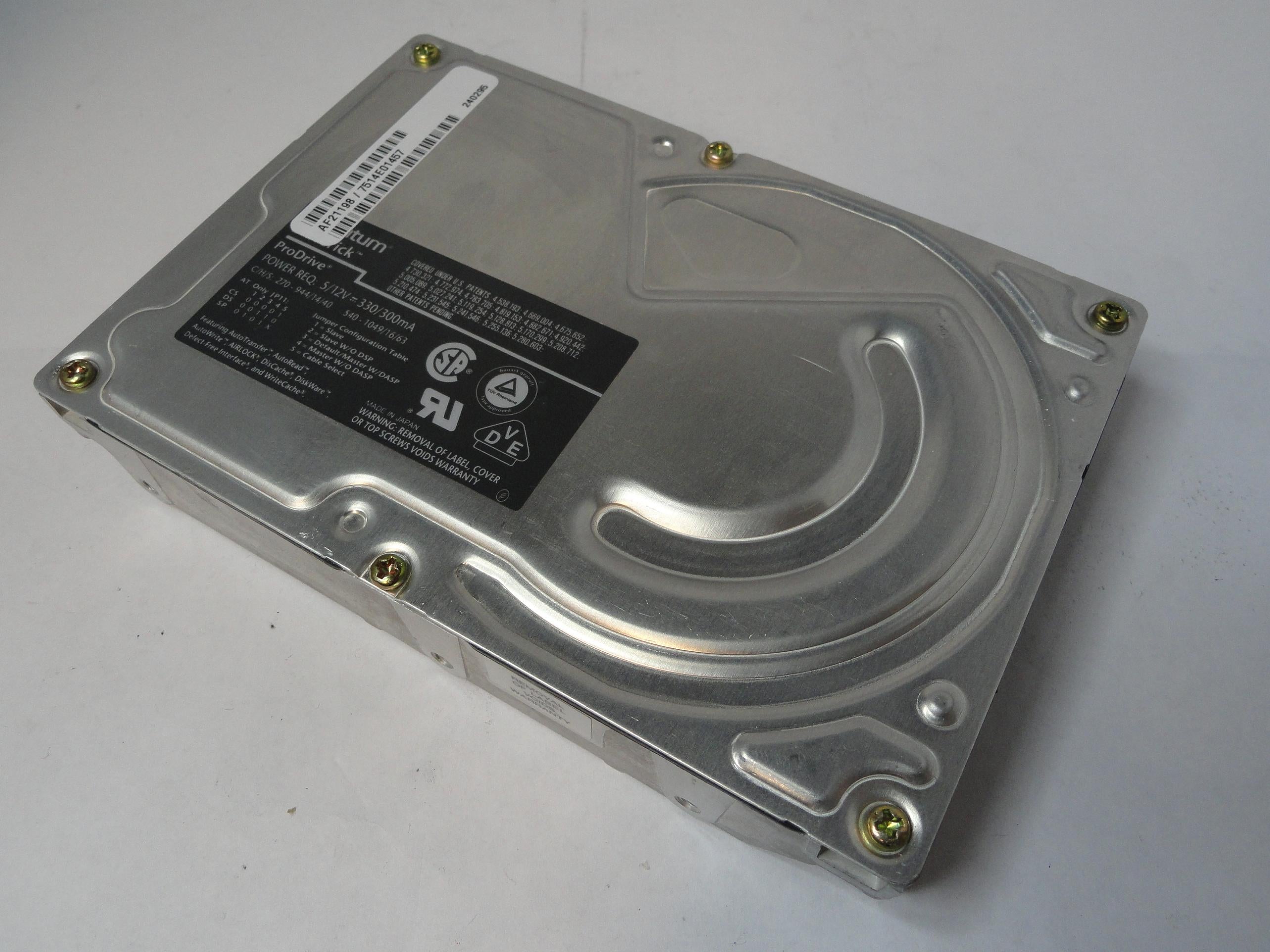 Quantum 540Mb IDE 4200rpm 3.5in HDD ( MV54A211 ) REF