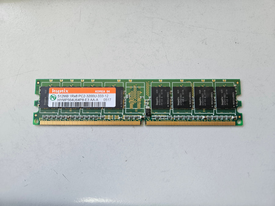 Hynix 512MB DDR2-400MHz PC2-3200 CL3 240-Pin UDIMM ( HYMP564U64P8-E3 ) REF