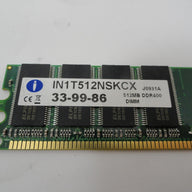 IN1T512NSKCX - Integral 512Mb PC-3200 DDR400 DIMM RAM - Refurbished