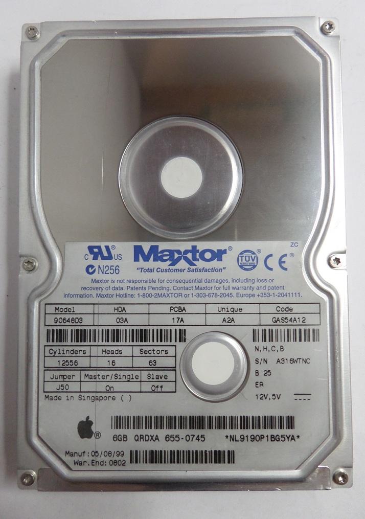 PR14419_90648D3_Apple Maxtor 6.4GB IDE 5400rpm 3.5in HDD - Image2