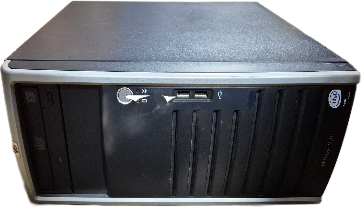HP ProLiant ML110 G4 447GB DVD 8GB RAM Xeon 3040 1.86GHz w/ RAID 5 tolerance NO OS USED
