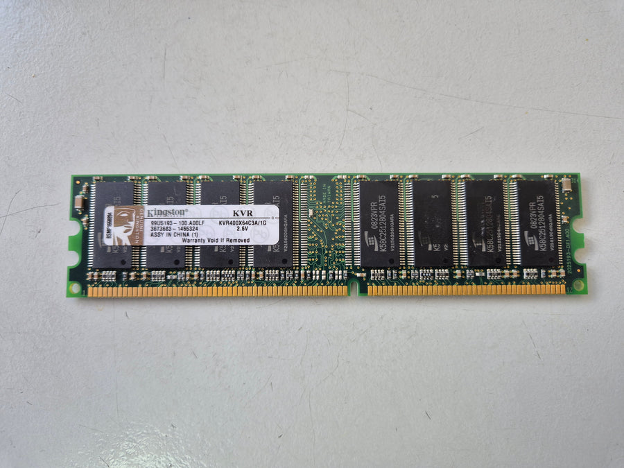 Kingston 1GB PC3200 DDR-400MHz non-ECC Unbuffered CL3 184-Pin DIMM ( KVR400X64C3A/1G 99U5193-100.A00LF ) REF