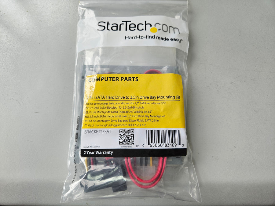 StarTech 2.5in SATA Hard Drive to 3.5in Drive Bay Mounting Kit ( BRACKET25SAT ) NEW