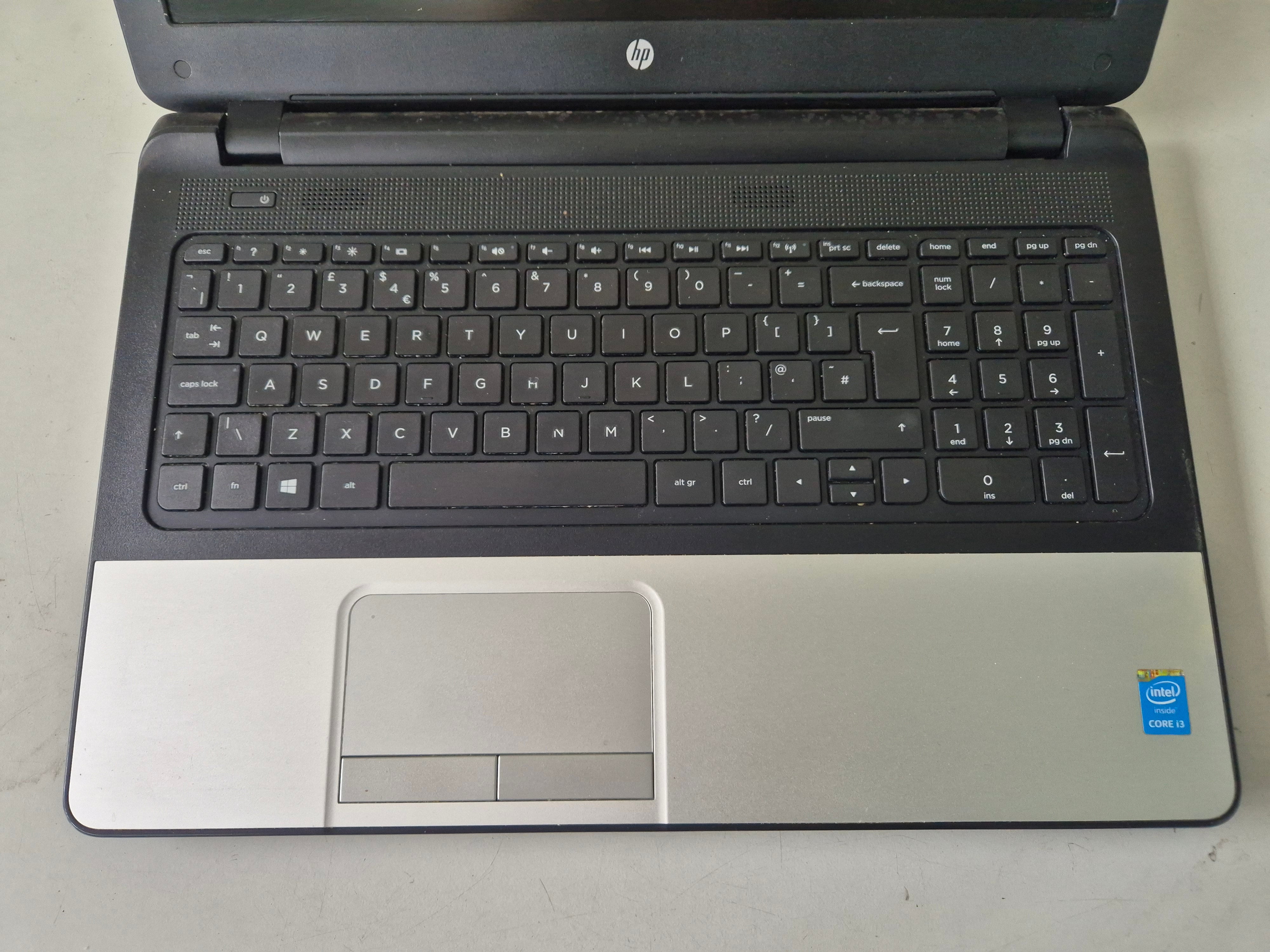 HP 350 G1 500GB HDD DVD 4GB RAM i3-4005U 1.7GHz NO OS 15.6" Battery Unknown NO ADAPTER ( F7Y65EA#ABU ) USED