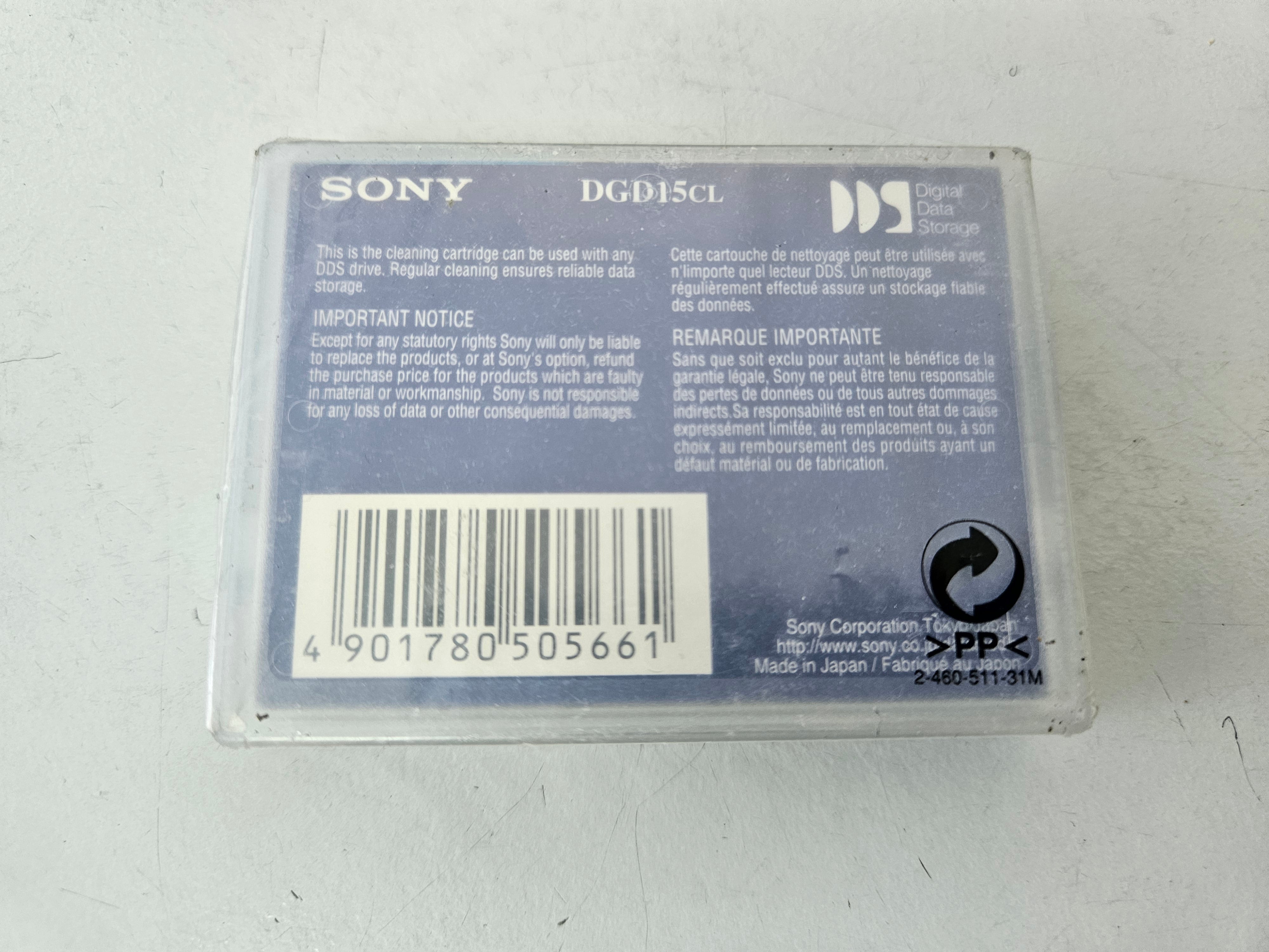 Sony 15m/50ft Computer Grade DDS Cleaning Cartridge ( DGD15CL ) NEW