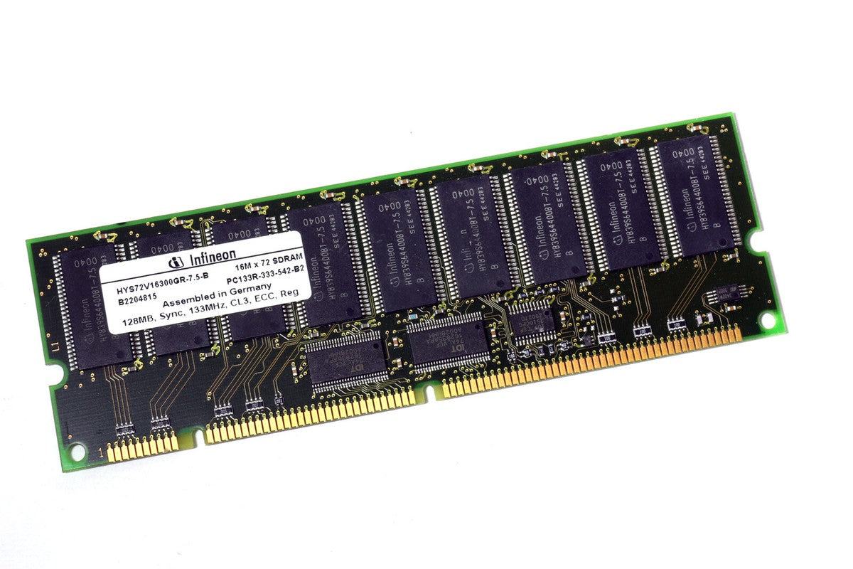 Infineon HP 128MB 133MHz PC133 ECC Registered CL3 168-Pin DIMM ( HYS72V16300GR-7.5-B 127007-021 ) REF