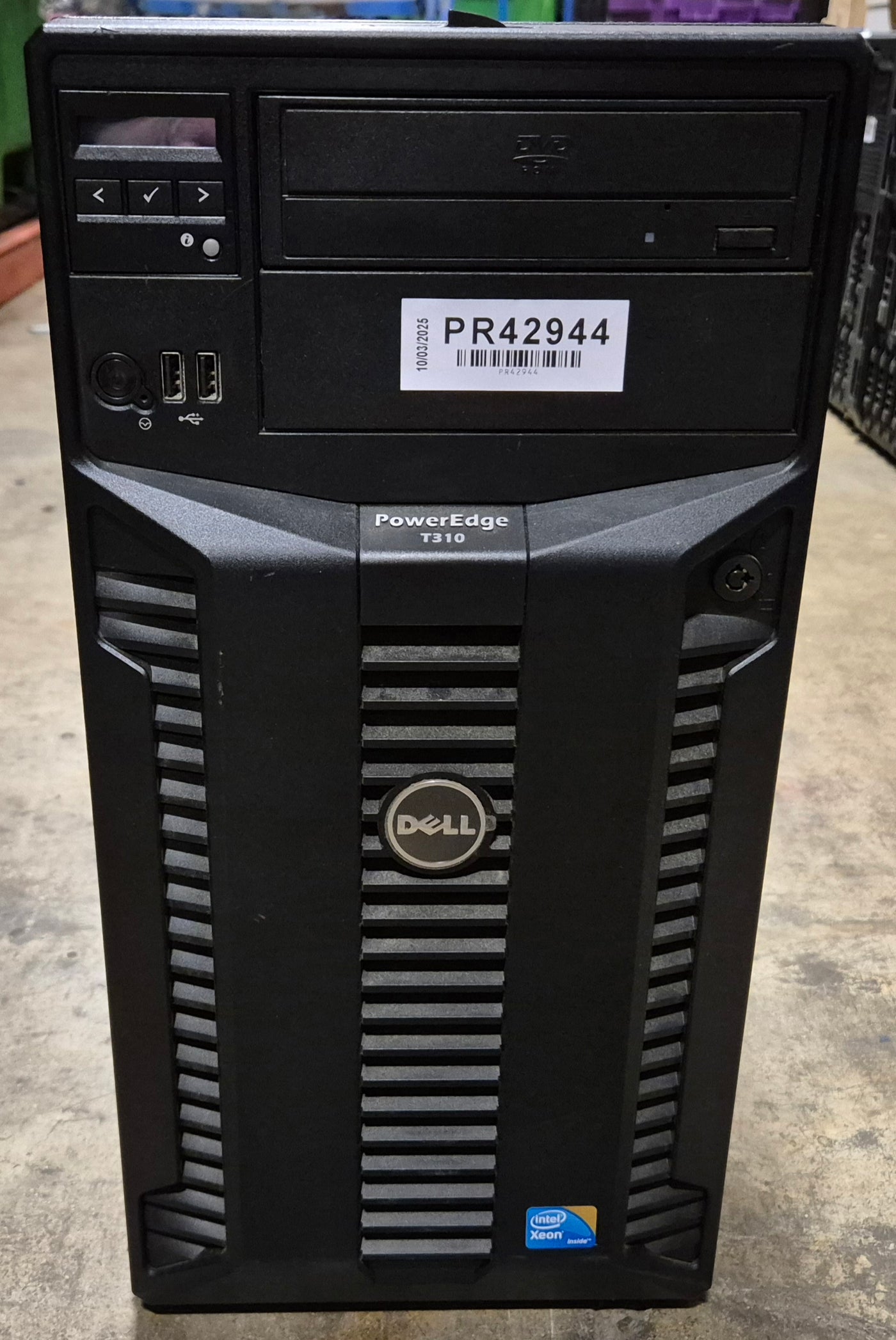 Dell PowerEdge T310 2GB RAM Xeon X3450 2.67GHz NO OS NO HDD Dual PSU x2 Caddies WinSVR 2008 COA ( E09S ) USED
