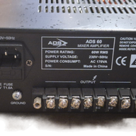 ADS Worldwide 60W Mixer Amplifier ( ADS60 ) USED