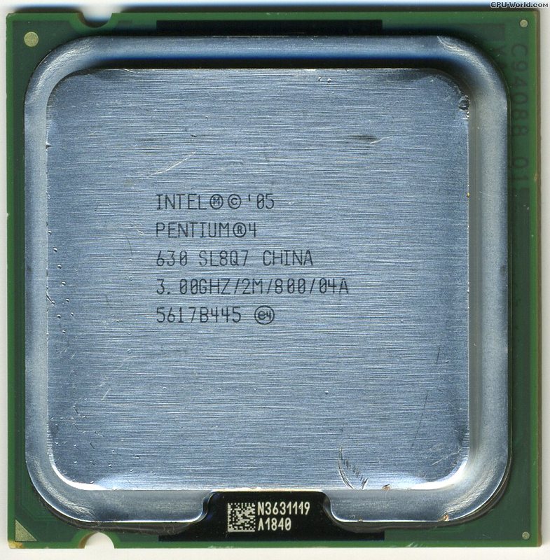 Intel Pentium 1 Core 3GHz 800MHz FSB CPU ( SL8Q7 ) USED