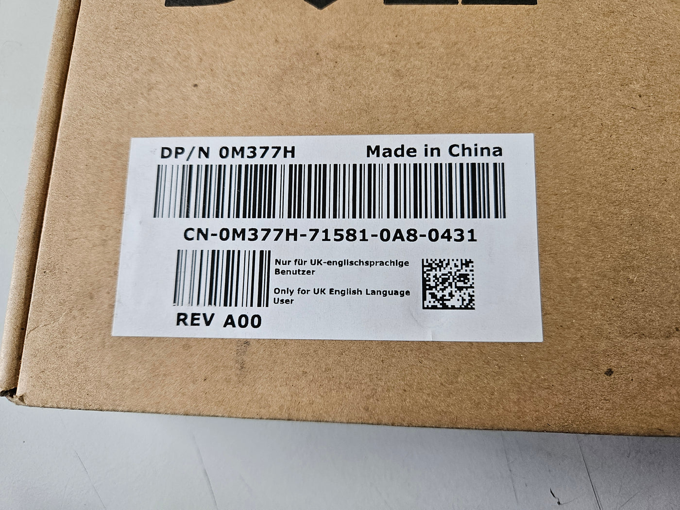 Dell KB-1421 Slimline Black UK USB Keyboard ( 0M377H ) NEW