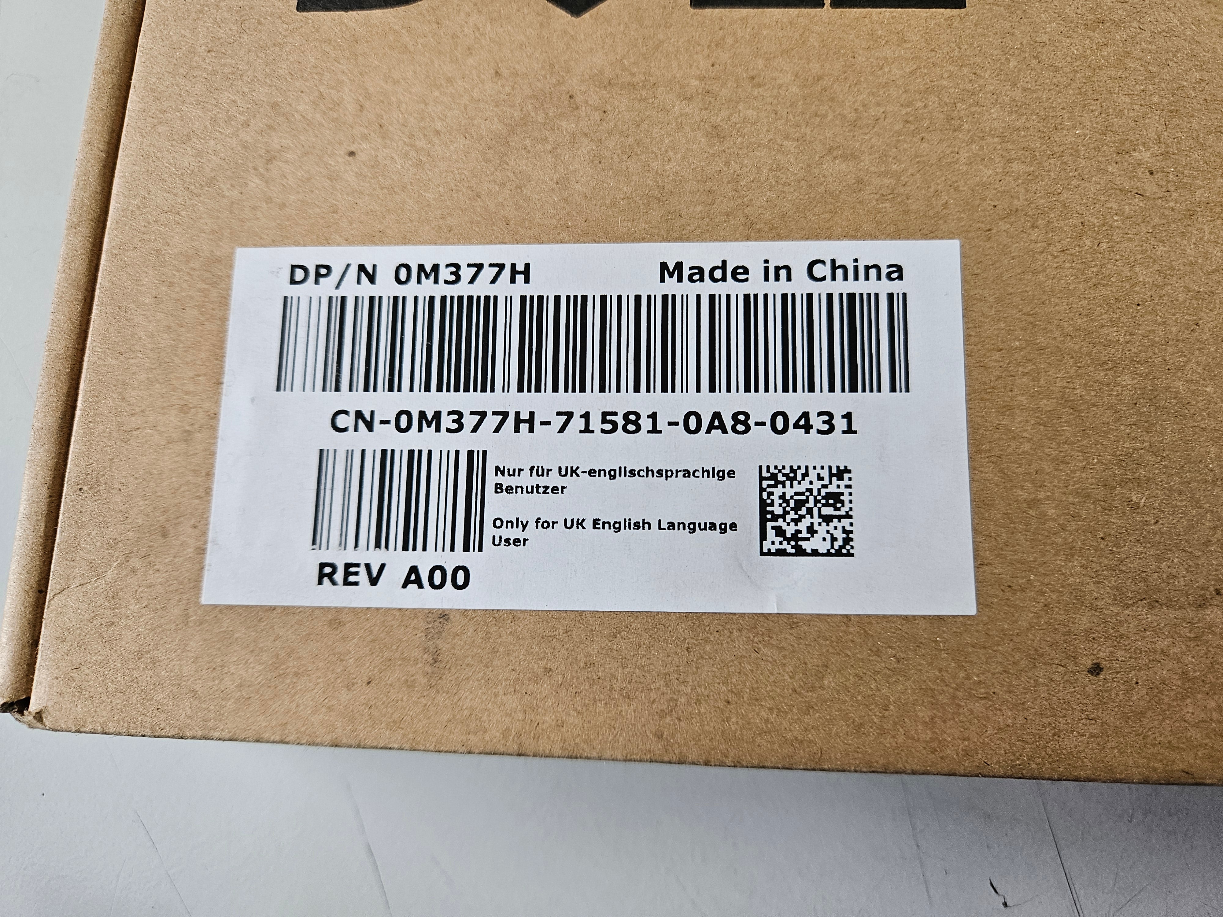 Dell KB-1421 Slimline Black UK USB Keyboard ( 0M377H ) NEW