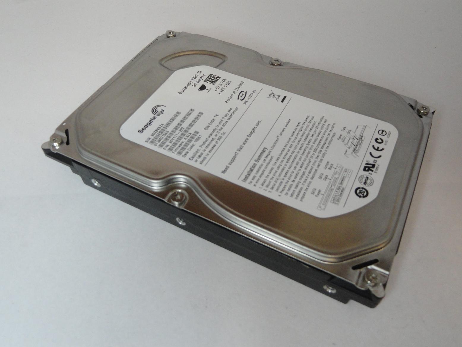 Seagate 80GB SATA 7200rpm 3.5in HDD