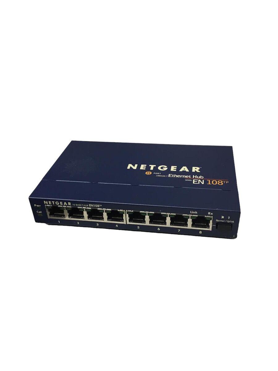 Netgear 8Port 10Base-T Ethernet Hub ( EN108 EN108TP ) USED