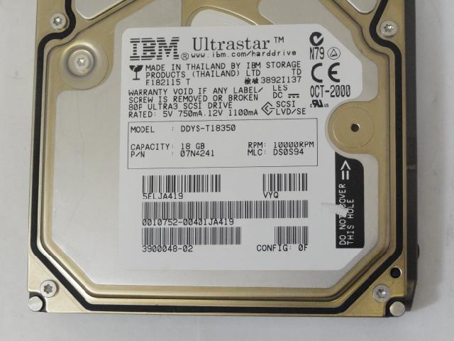 MC0109_07N4210_Compaq / IBM 18.2Gb SCSI 80 Pin 10Krpm 3.5" HDD - Image3