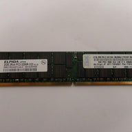 EBE21RD4AEFA-4A-E - IBM/Elpida 2GB PC2-3200 DDR2-400MHz ECC Registered CL3-3-3 240-Pin DIMM Dual Rank Memory Module Mfr P/N EBE21RD4AEFA-4A-E - Refurbished