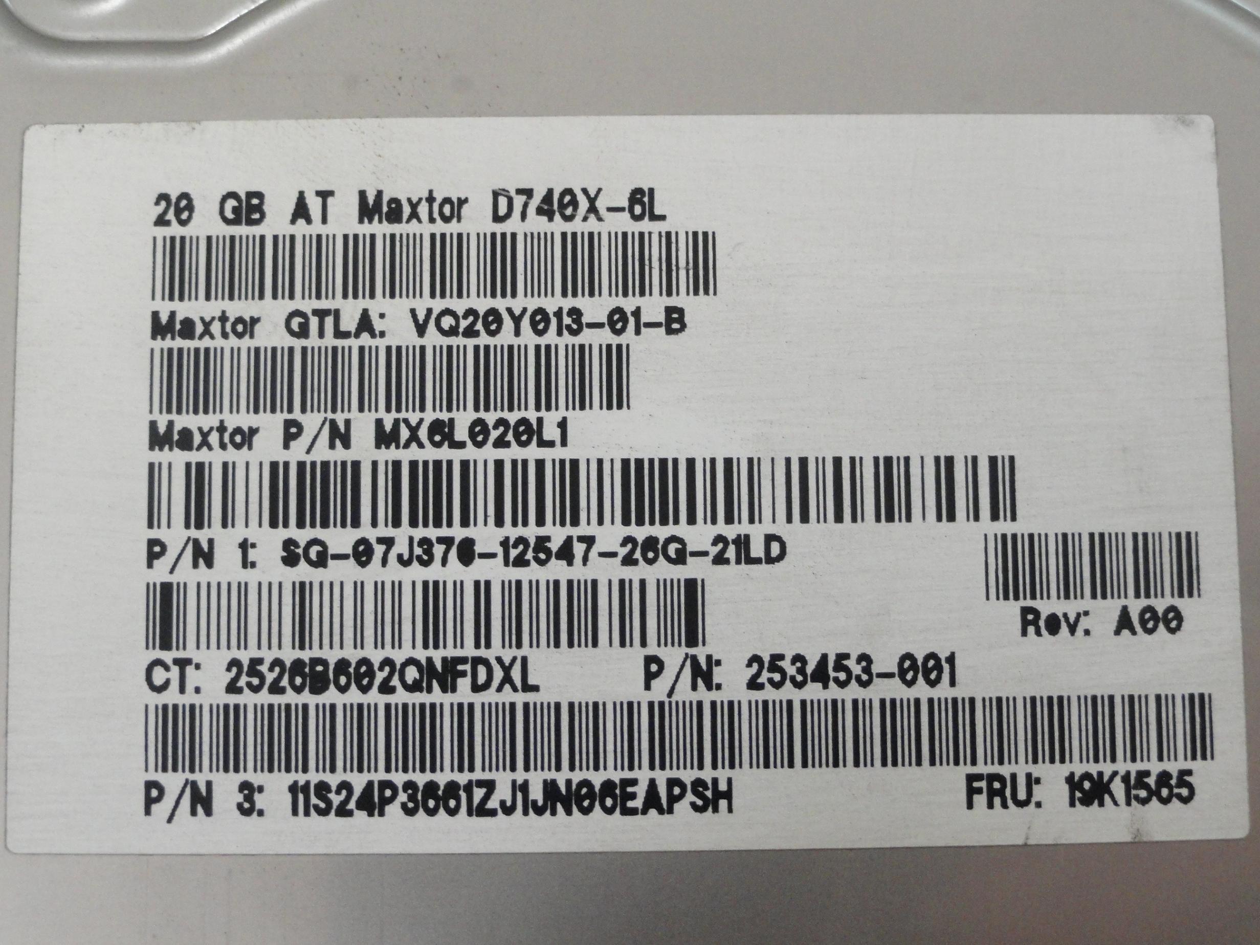 PR19149_MX6L020L1_Maxtor 20Gb IDE 3.5" HDD - Image2