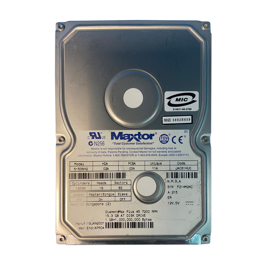 Maxtor 15Gb IDE 5400rpm 3.5" HDD ( 51536H2 ) REF