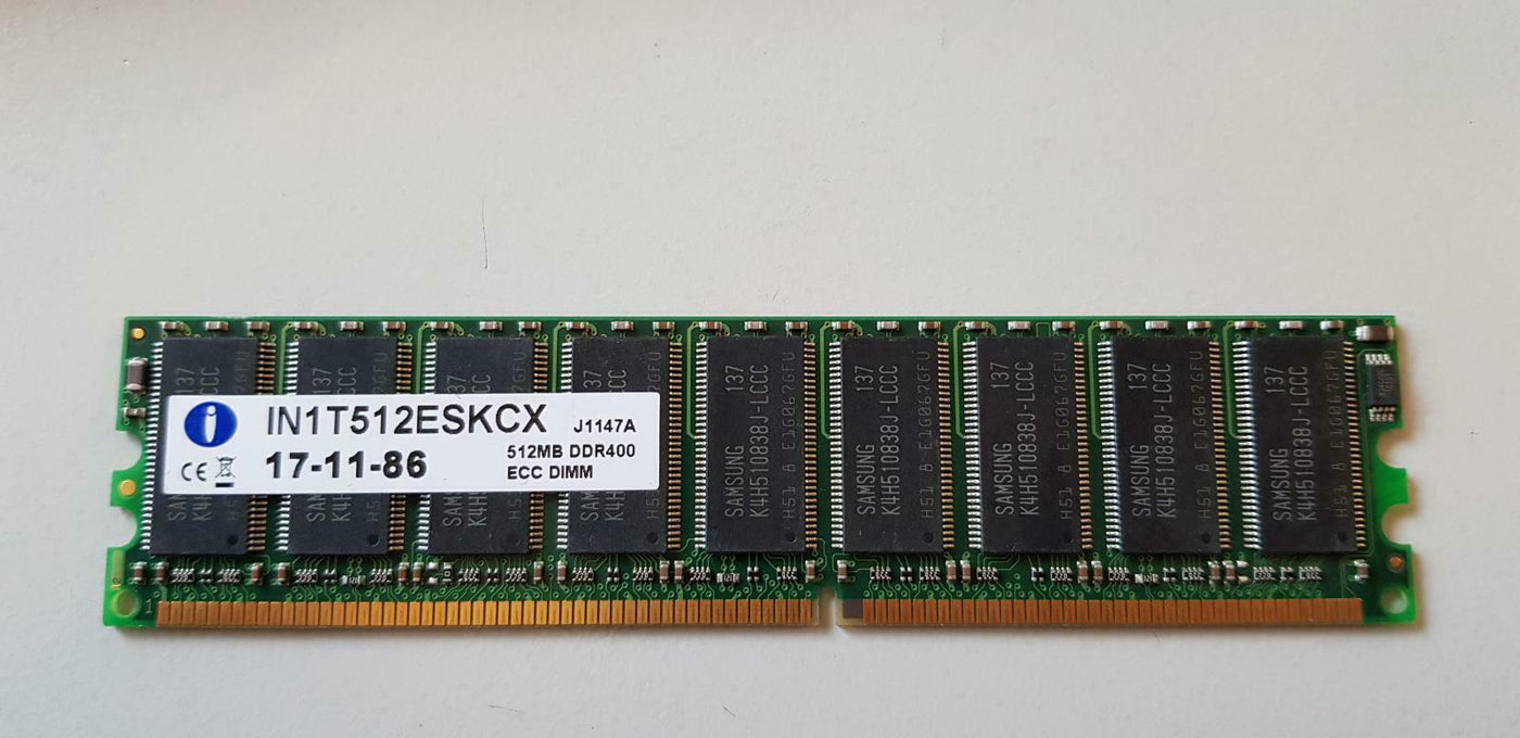 Integral DDR400 512Mb 400Mhz ECC DIMM Memory Module ( IN1T512ESKCX 137E24680 ) REF