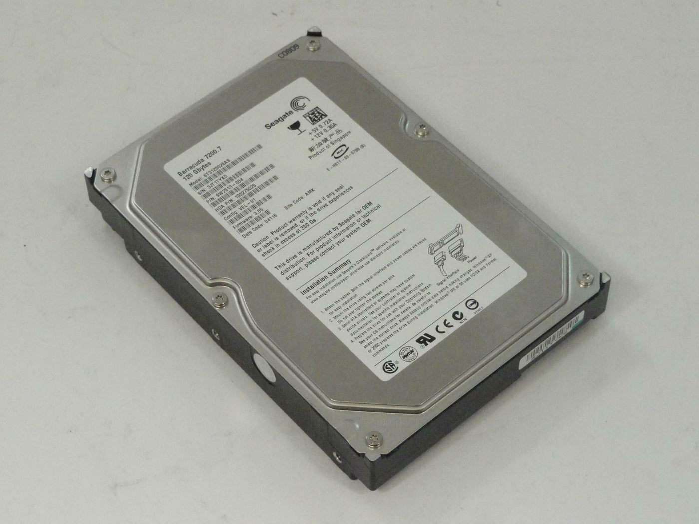 Seagate 120Gb SATA 7200RPM 3.5in HDD ( ST3120026AS 9W2813-004 ) REF
