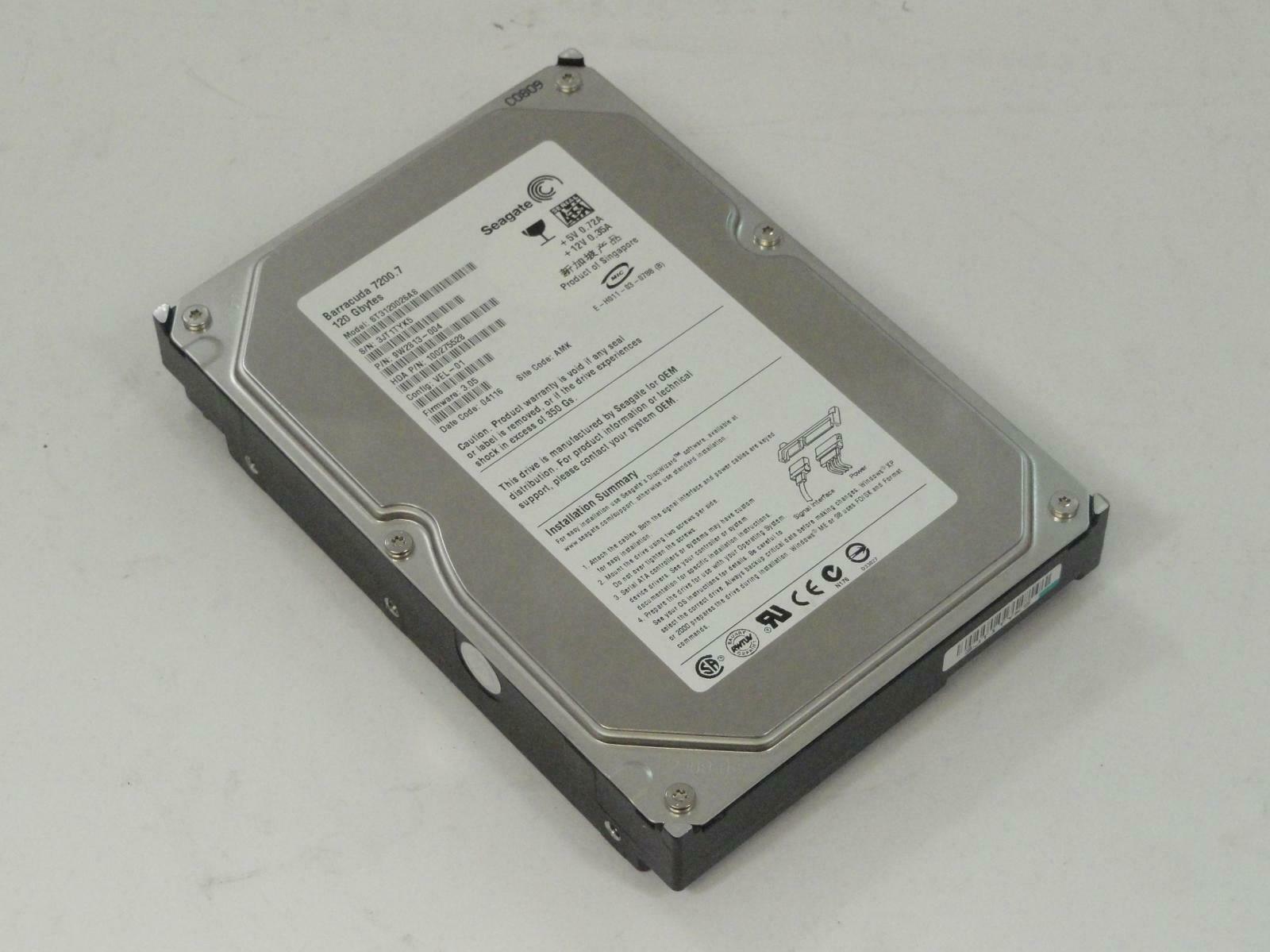 Seagate 120Gb SATA 7200RPM 3.5in HDD ( ST3120026AS 9W2813-004 ) REF