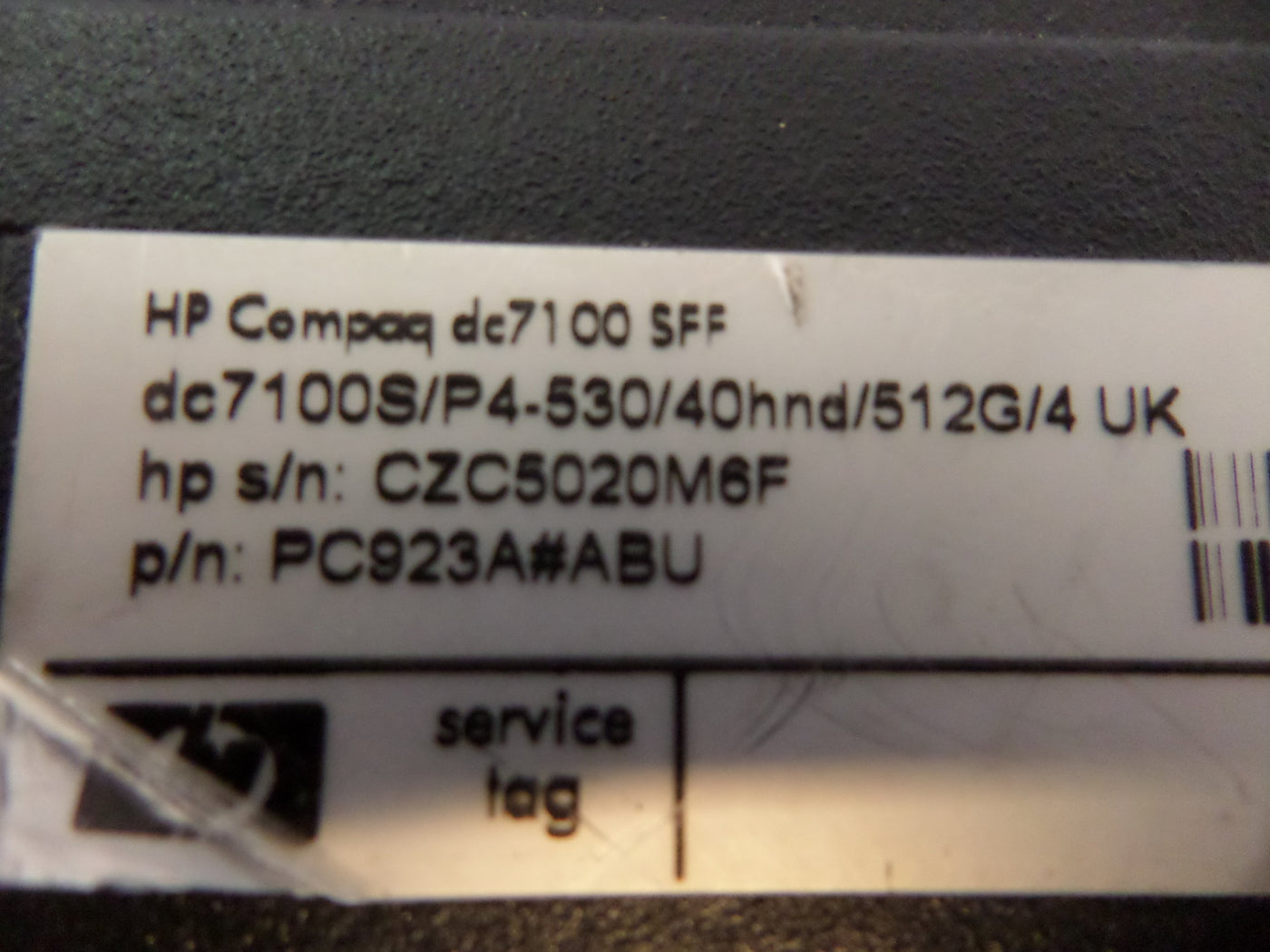 PR25953_PC923A#ABU_HP Compaq dc7100 Intel P4 3GHz 1Gb RAM SFF - Image5