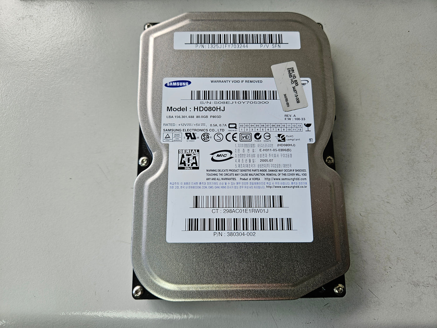 Samsung HP 80Gb SATA 7200rpm 3.5in HDD ( HD080HJ 380304-002 345713-005 ) REF