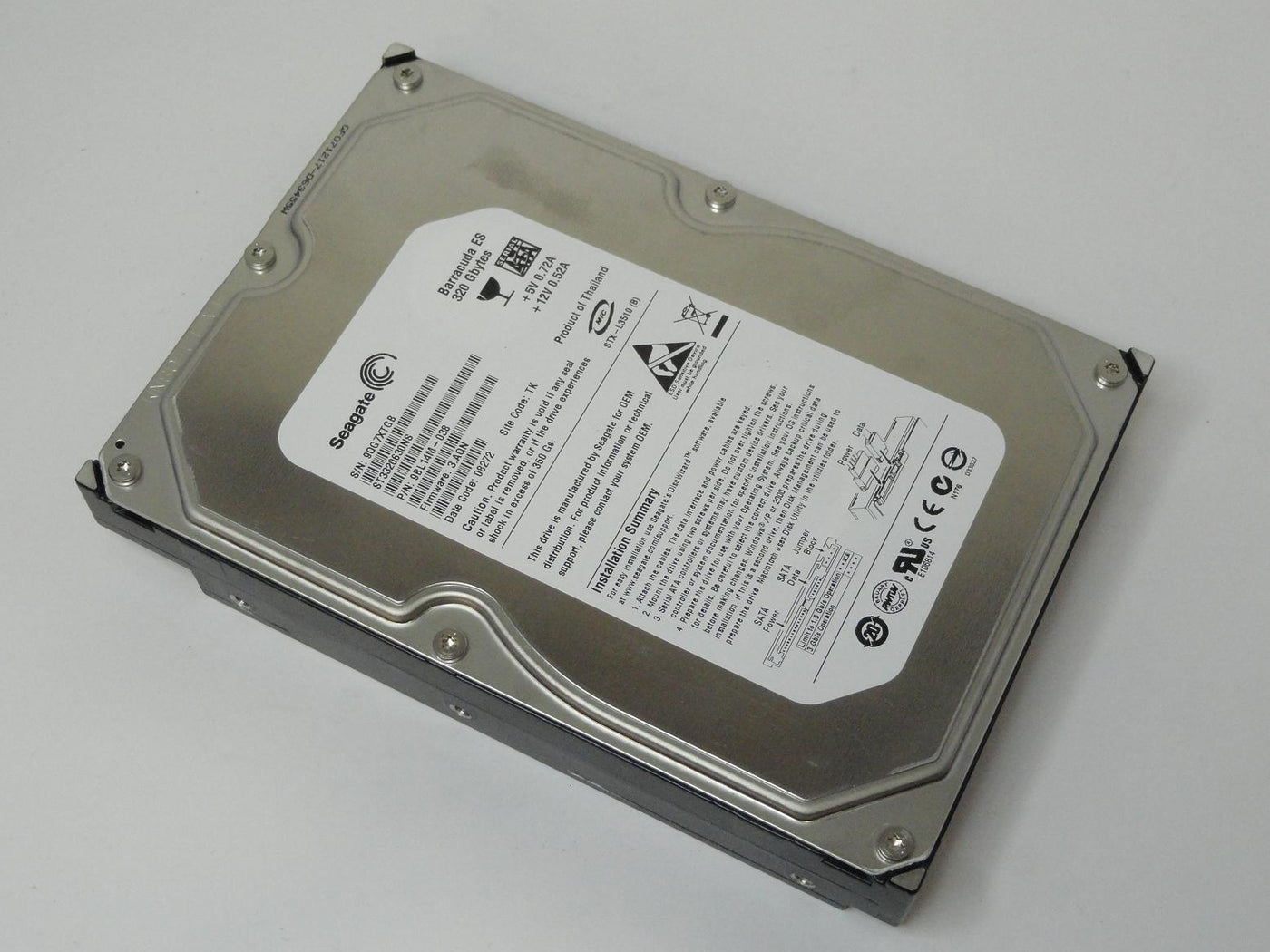 9BL14M-038 - Seagate 320GB SATA 7200rpm 3.5in Barracuda ES HDD - Refurbished