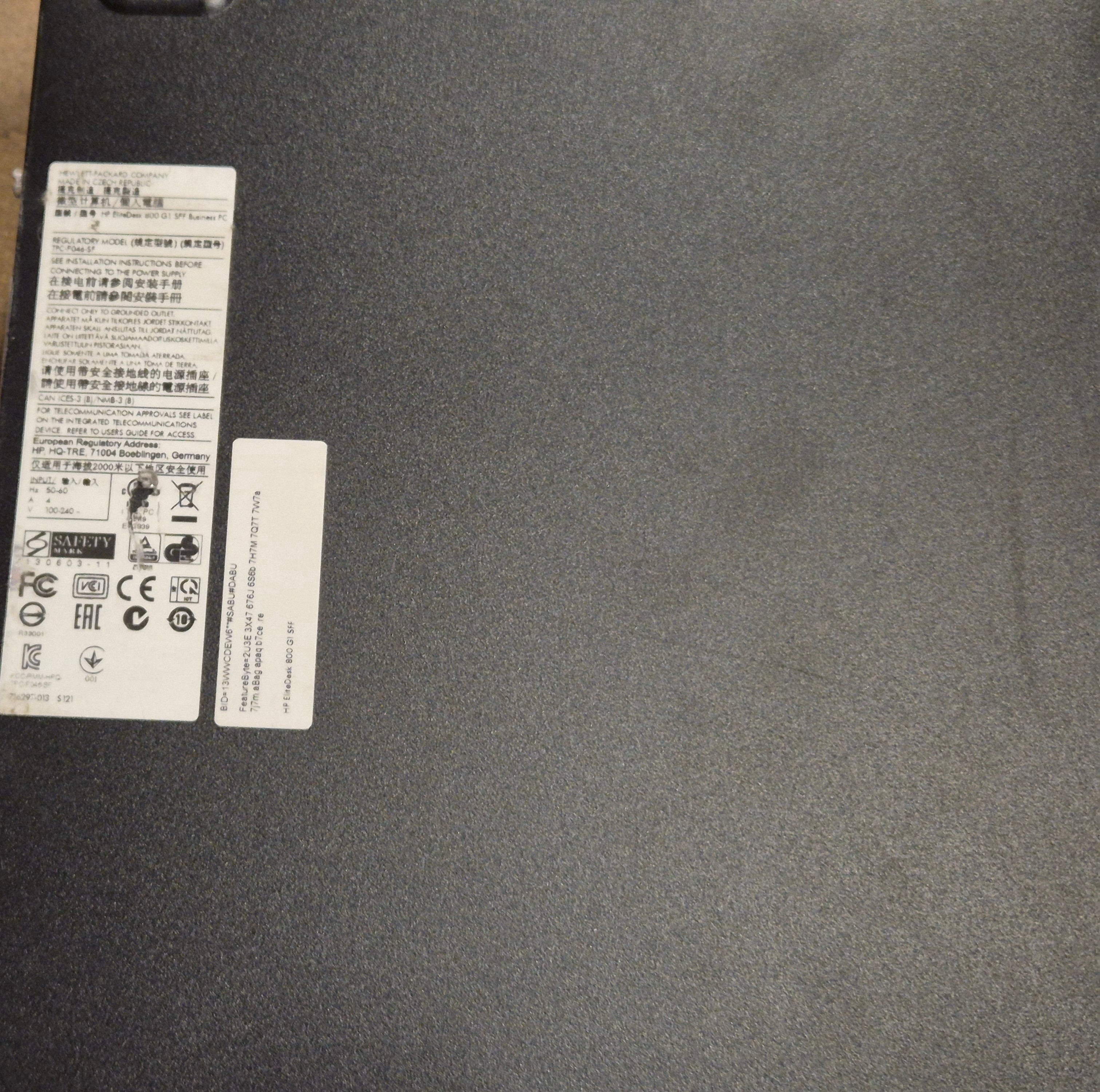 HP EliteDesk 800 G1 SFF 500GB HDD 8GB RAM DVD i5-4570s 3.2GHz Linux ( H5U03ET#ABU ) USED