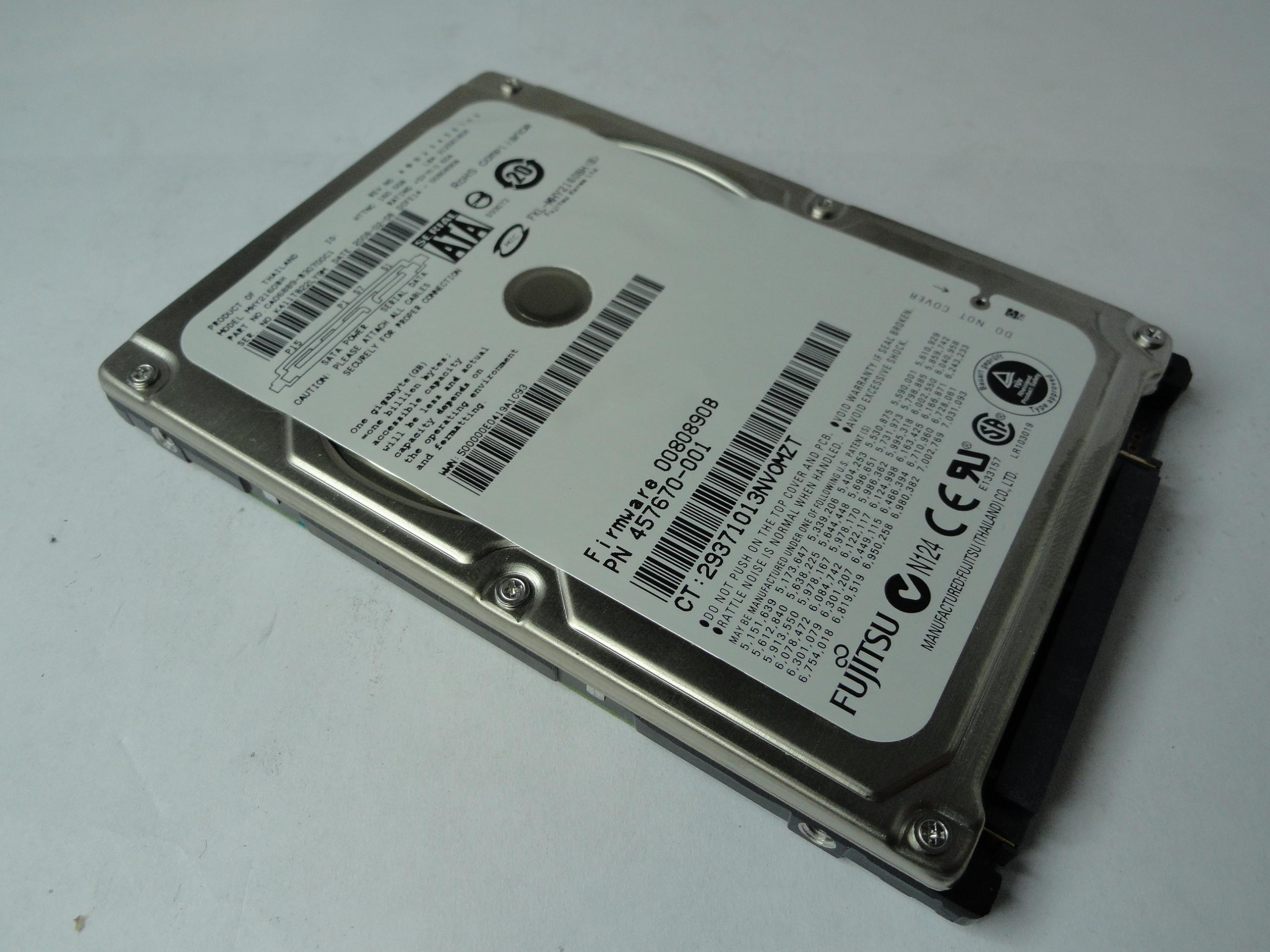 PR20415_CA06889-B30700C1_Fujitsu HP 160Gb SATA 5400rpm 2.5in HDD - Image2