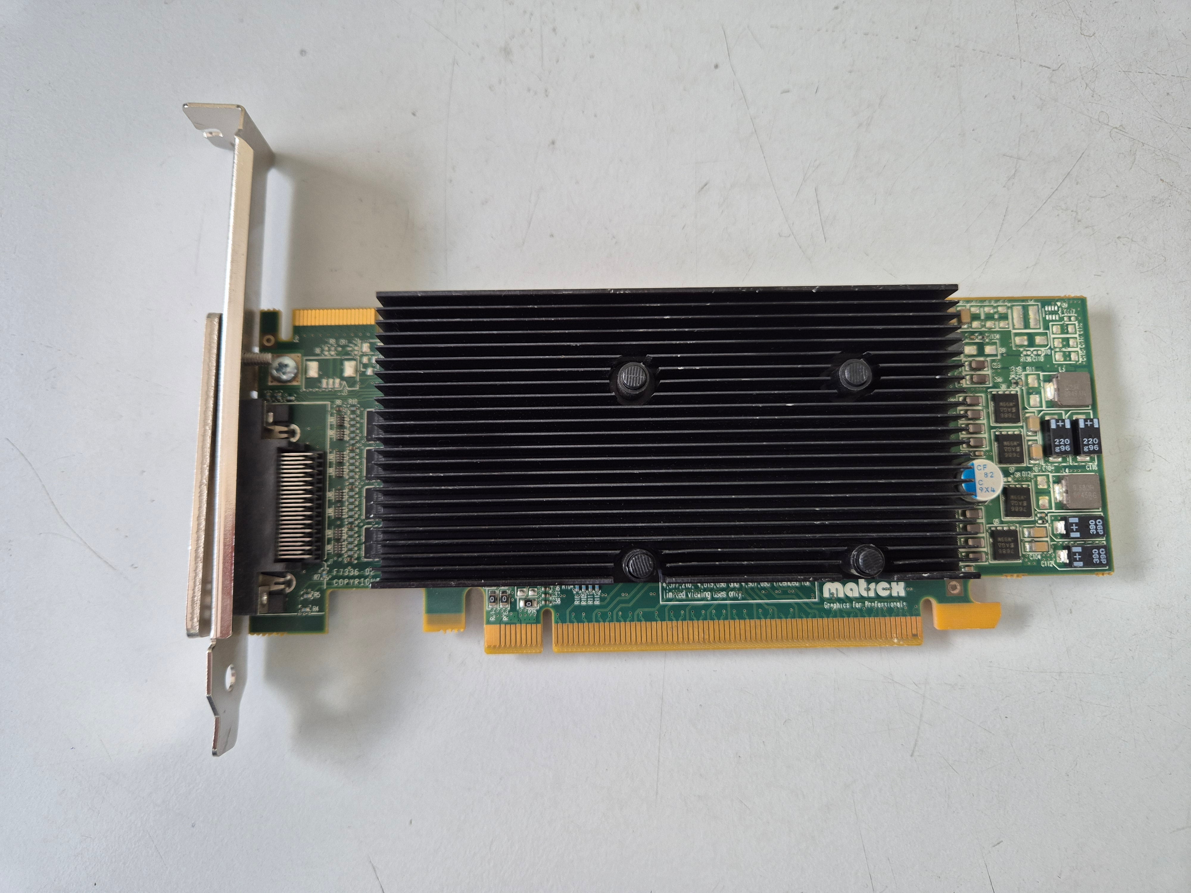Matrox PCIe x16 512MB GDDR2 quad graphics card ( M9140-E512LAF ) USED
