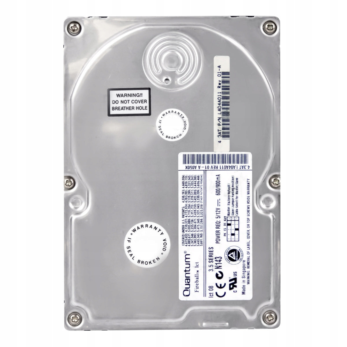 Quantum 4GB IDE 5400rpm 3.5in Hard Disk Drive ( LA04A011 ) REF