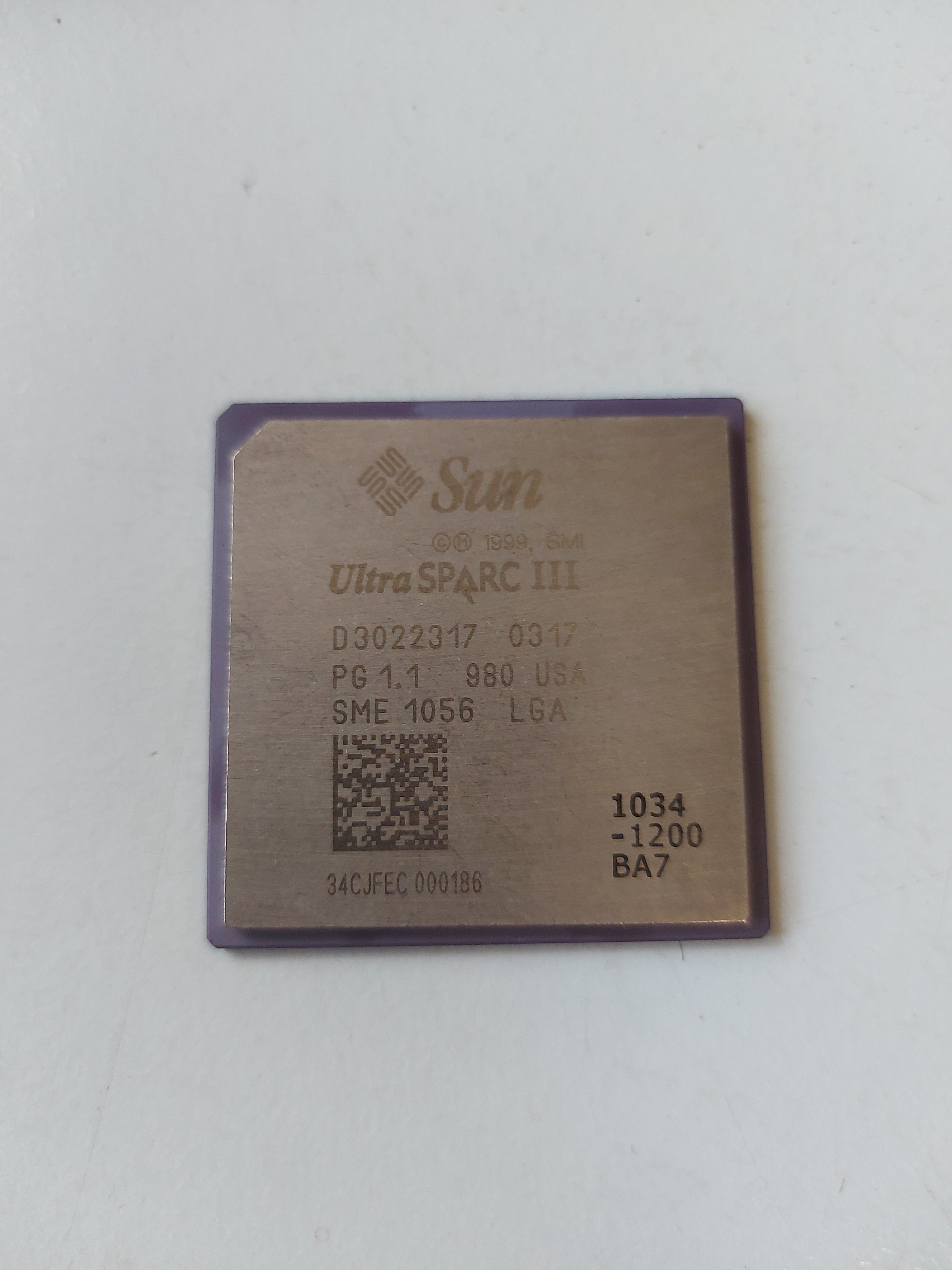 Sun Microsystems UltraSparc III 1.2GHz OEM/Tray Microprocessor ( SME 1056 LGA 1200 SME1056LGA-1200 ) USED