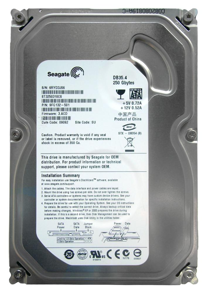Seagate DB35.4 250GB 7200RPM SATA 3.5in HDD ( ST3250310CS 9FG132-141 ) REF
