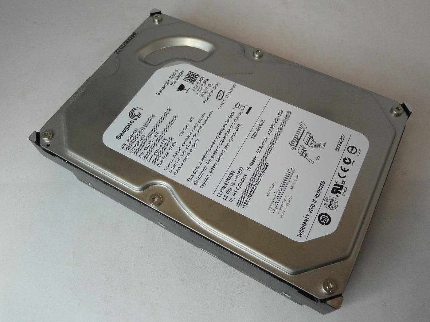 PR23194_9BD132-276_Seagate IBM 160Gb SATA 7200rpm 3.5in HDD - Image3
