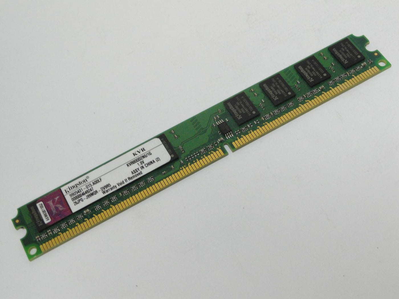 99U5431-015.A00LF - Kingston 1GB PC2-6400 DDR2-800MHz non-ECC Unbuffered CL6 240-Pin DIMM Memory - Refurbished