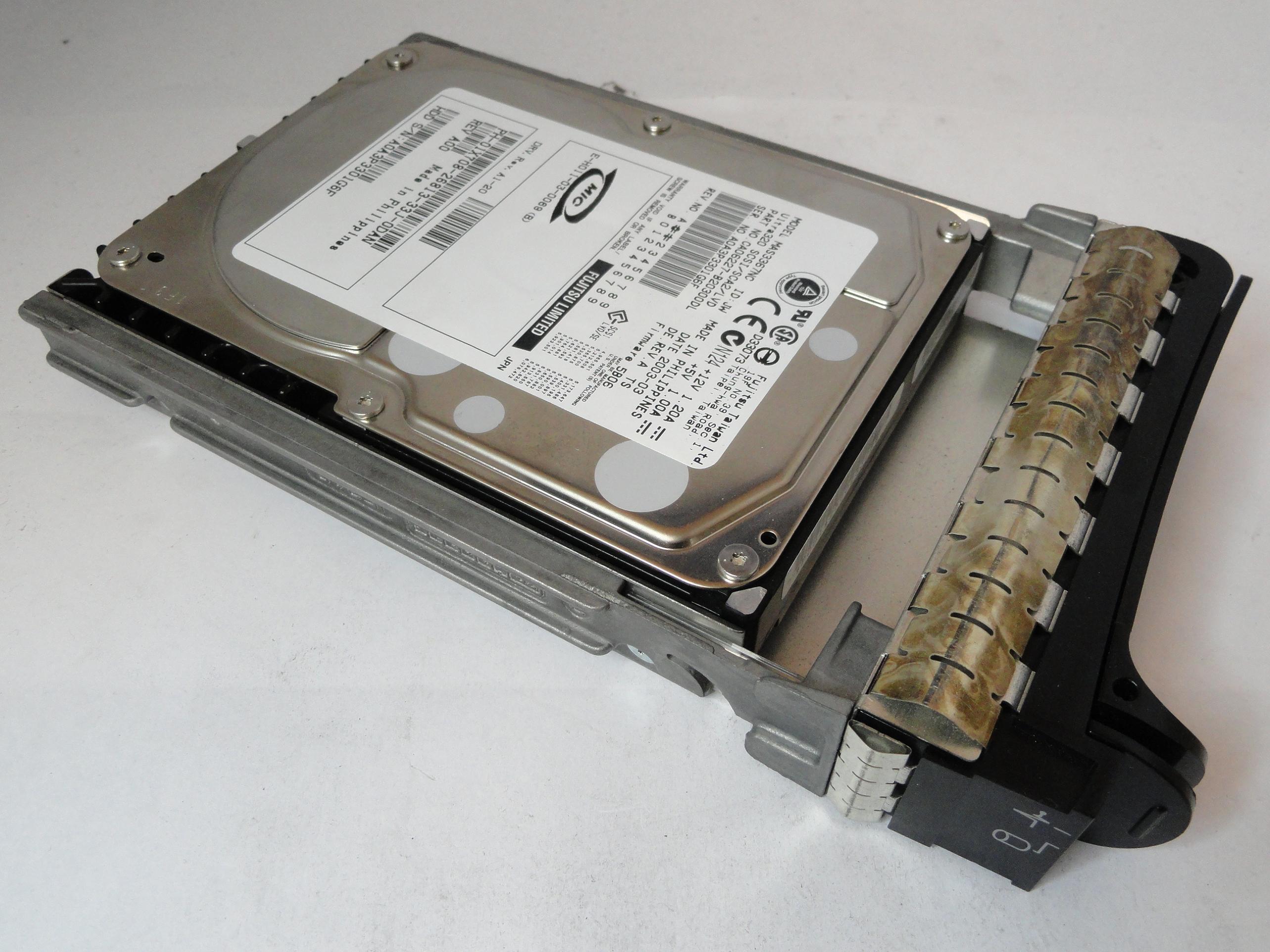 CA06227-B20300DL - Fujitsu Dell 36GB SCSI 80 Pin 15Krpm 3.5in HDD in Caddy - Refurbished