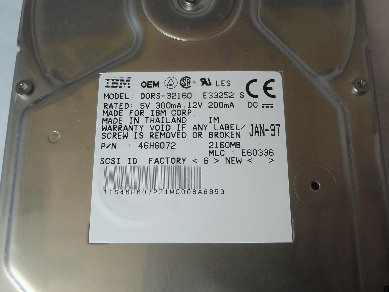 MC1586_46H6072_IBM 2.1GB SCSI 50 Pin 5400rpm 3.5in HDD - Image3