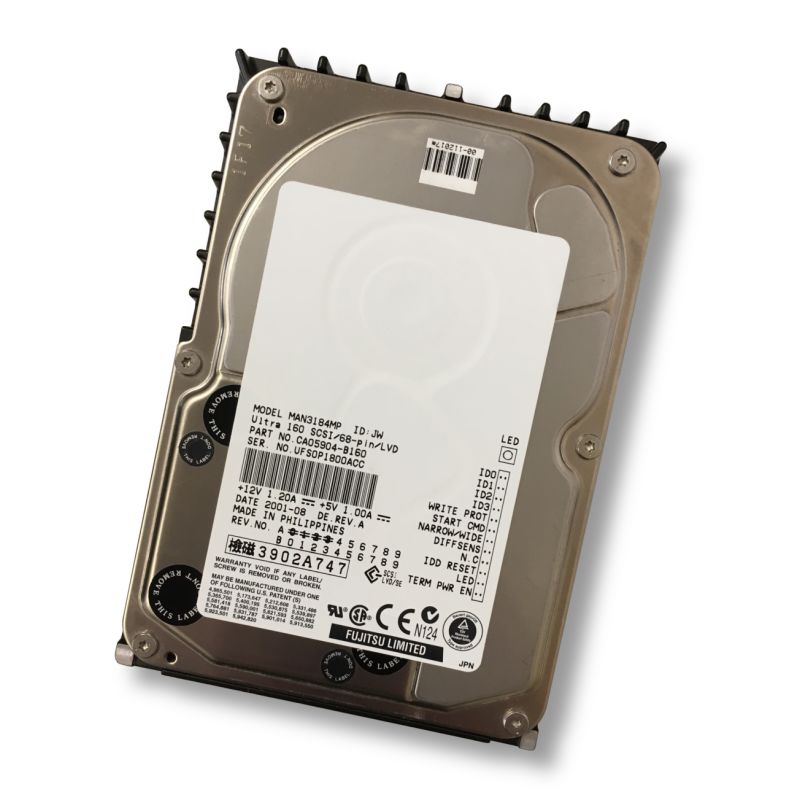 Fujitsu 18.4Gb SCSCI 80 Pin 10Krpm 3.5in HDD ( CA05904-B160 MAN3184MP ) REF