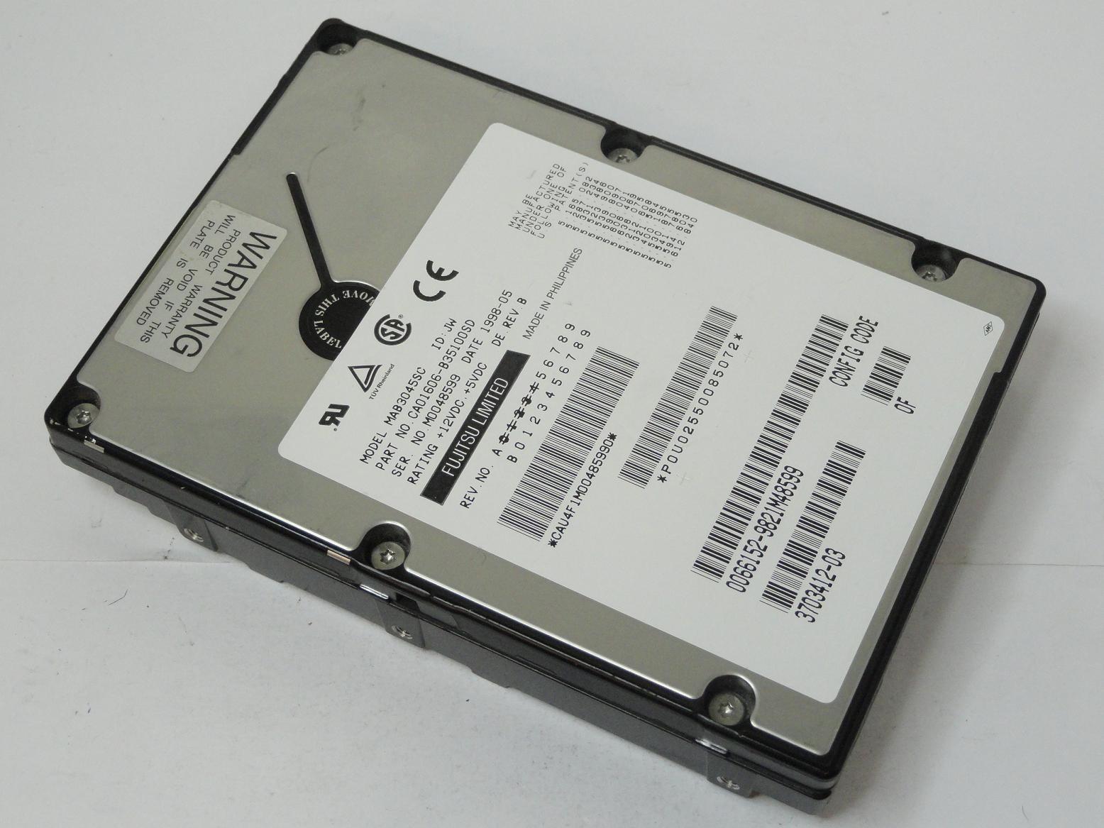 CA01606-B35100SD - Fujitsu Sun 4.3GB SCSI 80 pin 7200rpm 3.5in HDD - USED