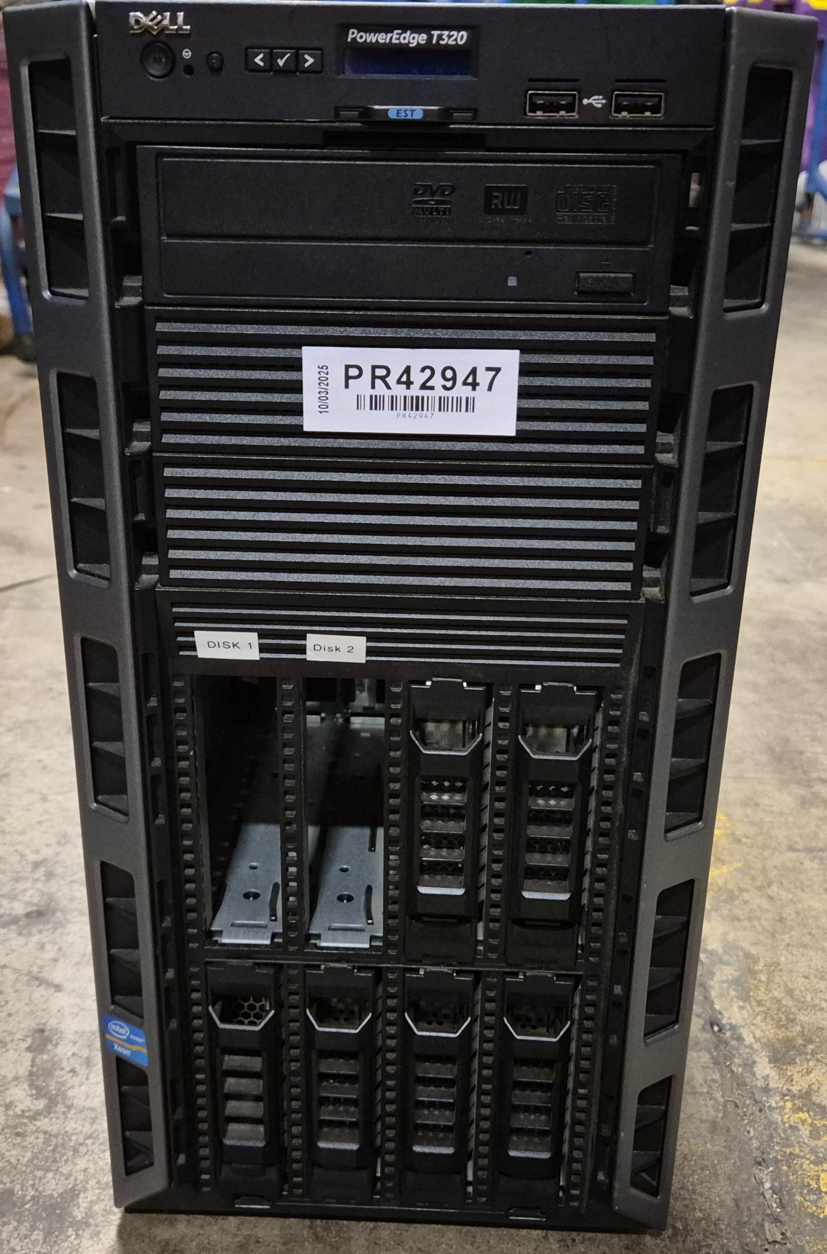 Dell PowerEdge T320 Xeon E5-2403 1.80Ghz NO RAM/HDD/OS DVD Dual PSU WinSVR 2008 COA ( E20S ) USED Damaged case