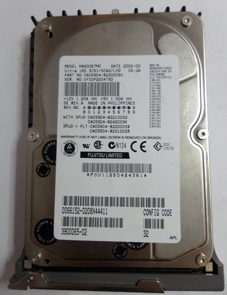 PR03946_3900065-02_Sun/Fujitsu, 36Gb SCSI 80PIN Ultra160 With Sun Cad - Image4