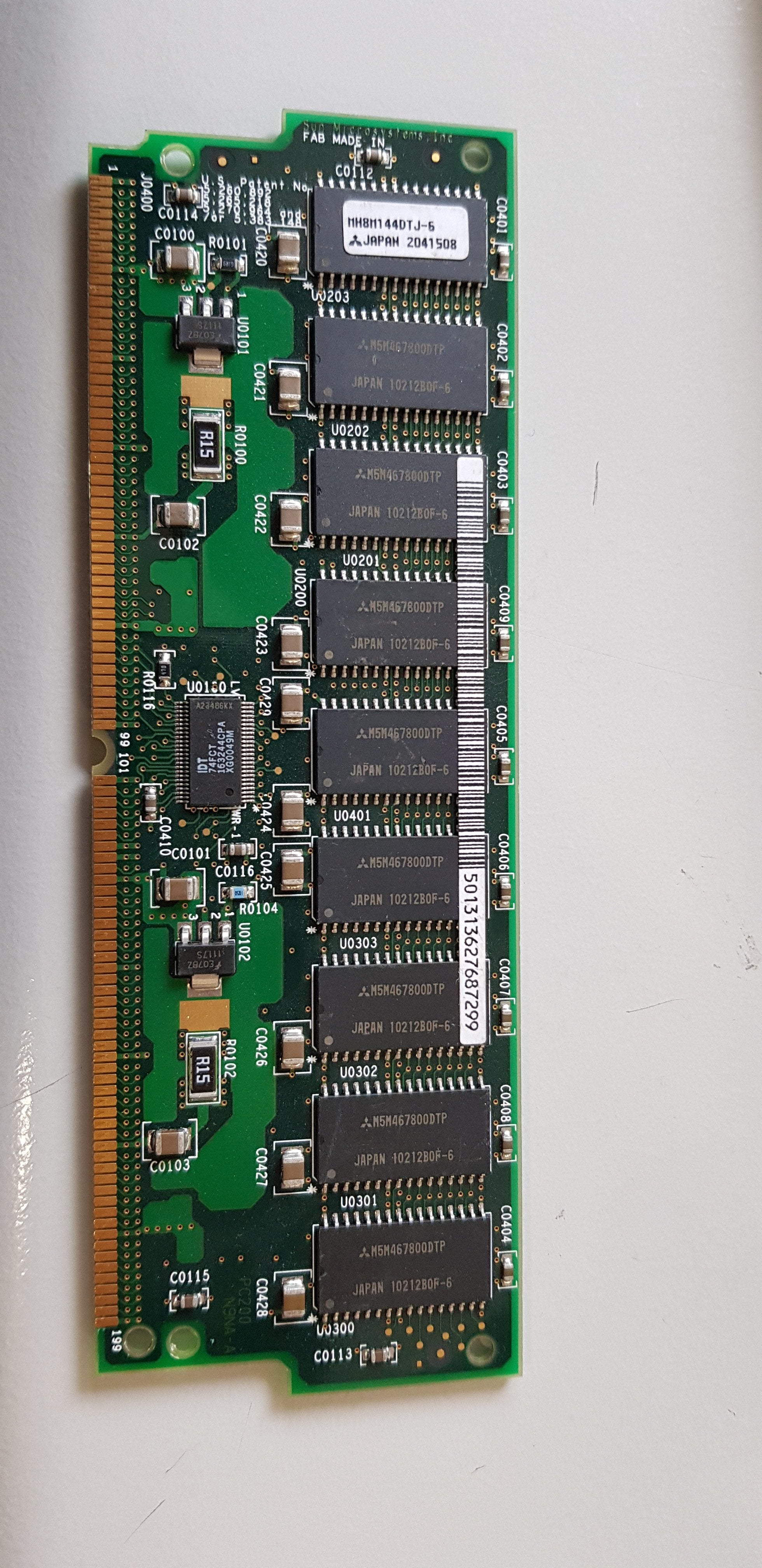 Mitsubishi 128MB FastPage 60ns ECC 200-Pin DIMM Memory for Sun Ultra  SPARCengine ( MH8M144DTJ-6 ) REF