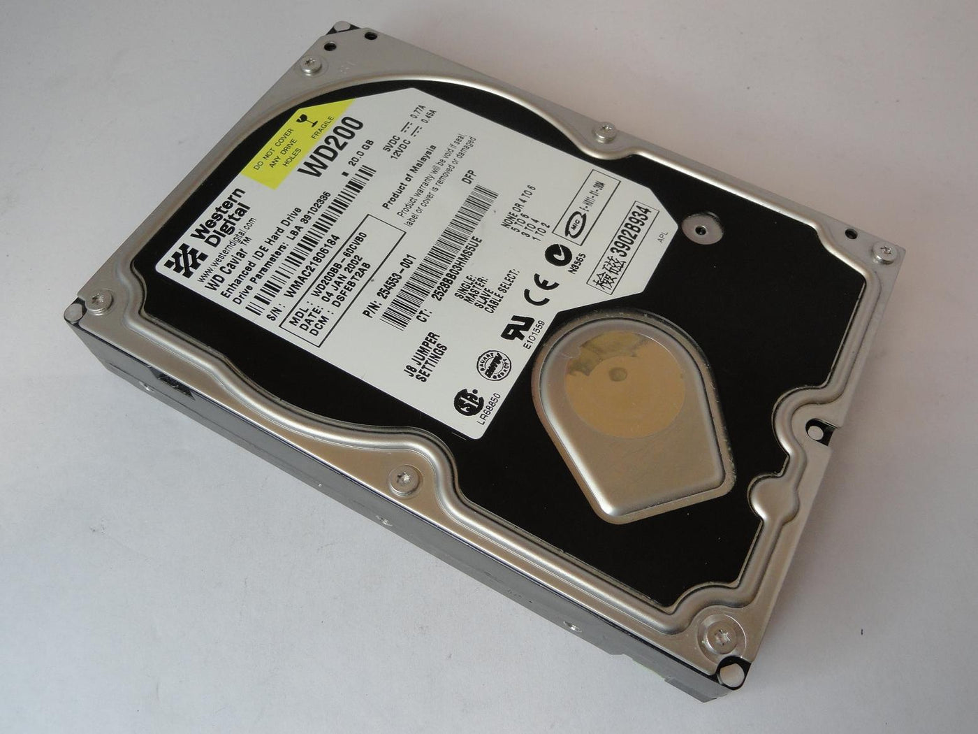 WD200 - Western Digital Compaq 20Gb IDE 7200rpm 3.5in HDD - USED
