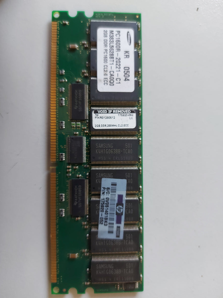 Samsung HP 2GB PC1600 DDR Registered ECC CL2 DIMM M383L5628BT1-CA0Q0 175920-052
